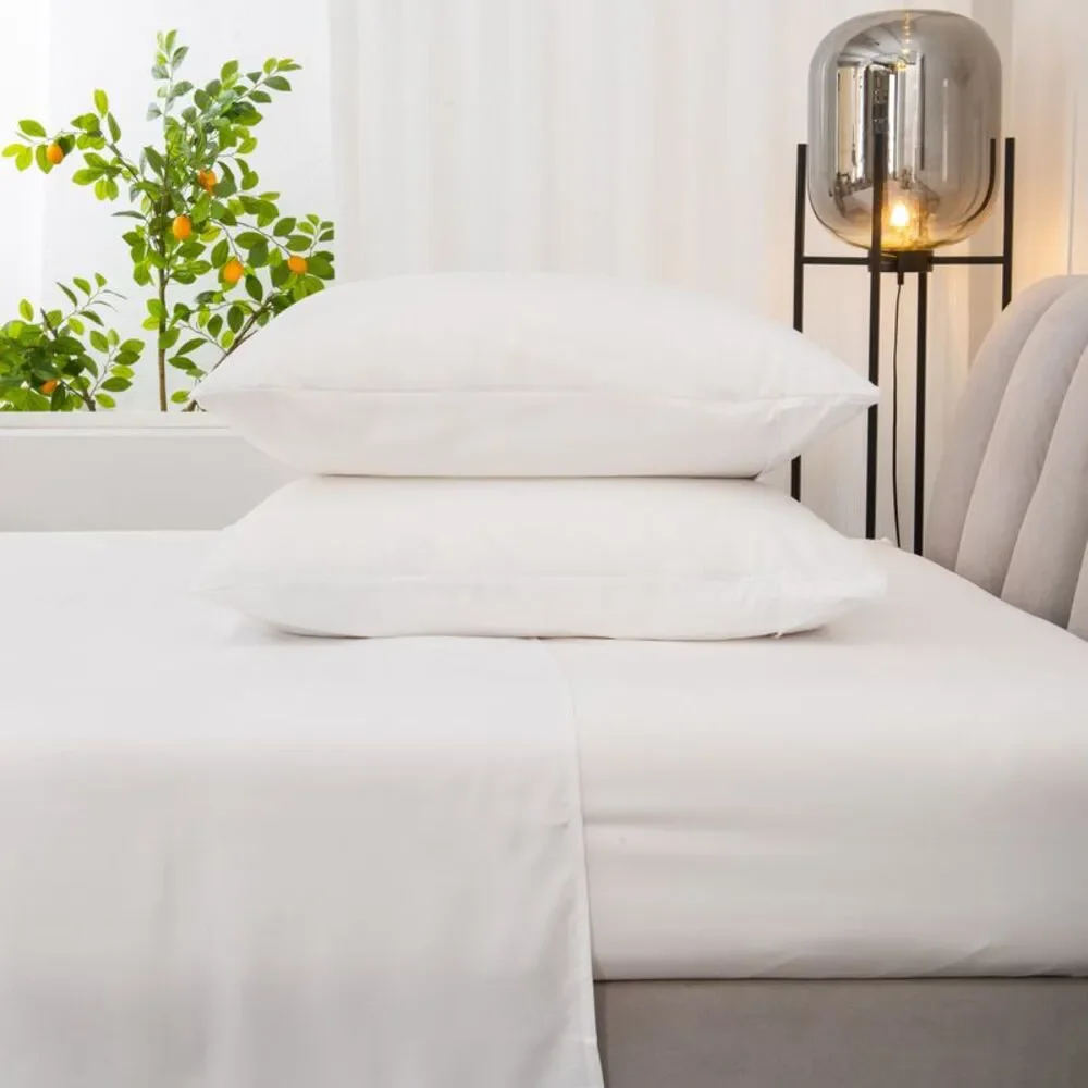 Alpine Swiss White Pillowcases - Set of 2